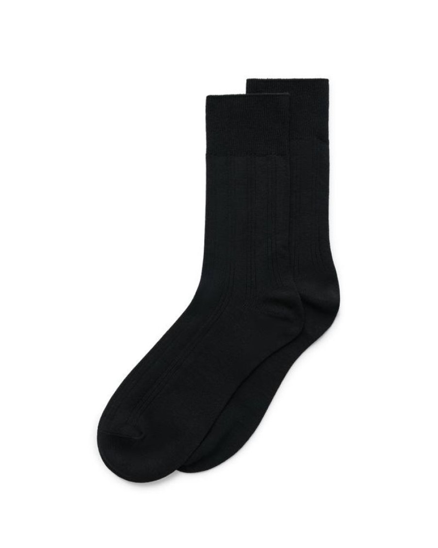 ECCO Ecco Men'S Classic Ribbed Mid-Cut Sock Clearance